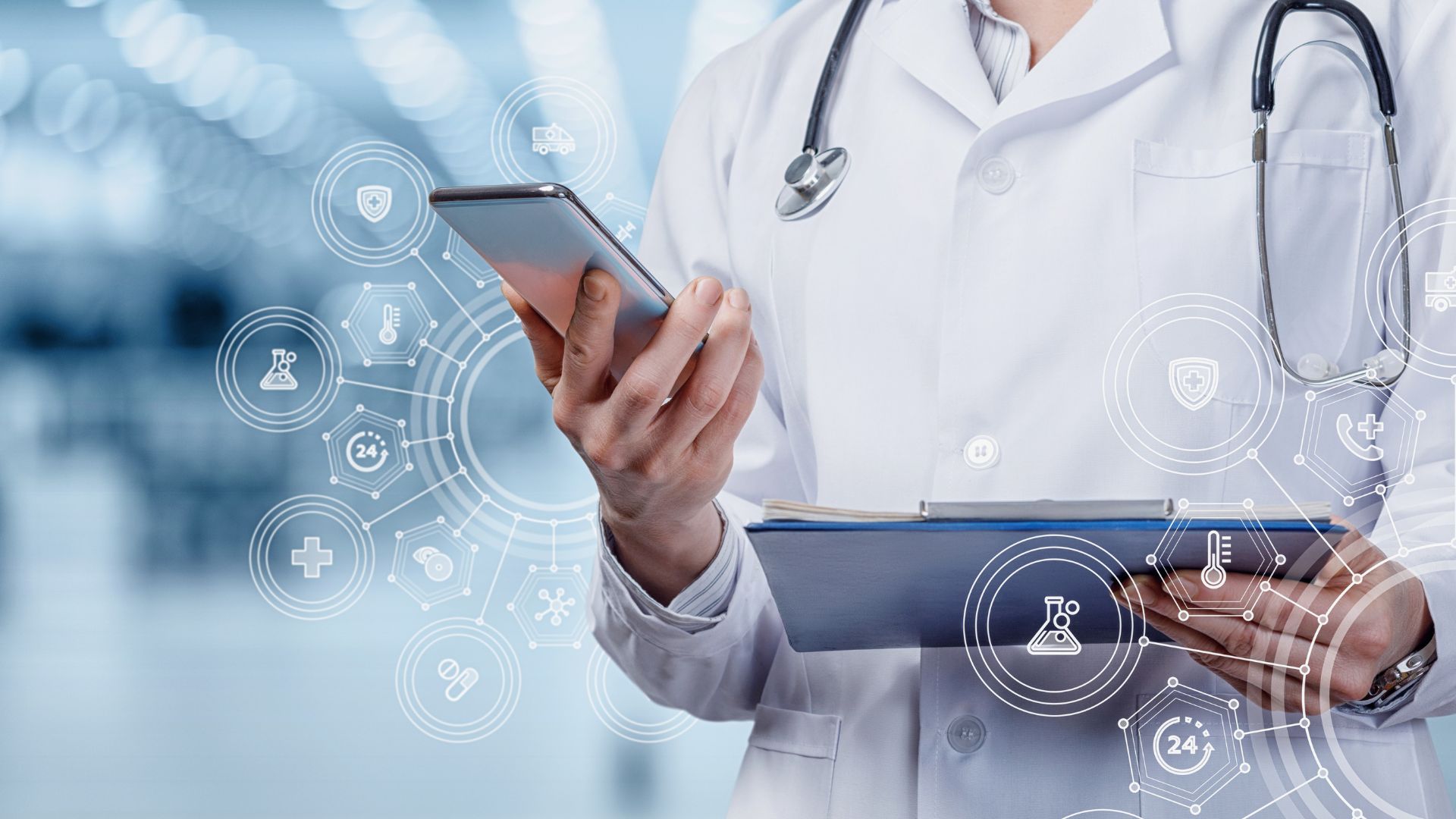 Management responsibility is a key aspect of ISO 13485 QMS as depicted by this female doctor.